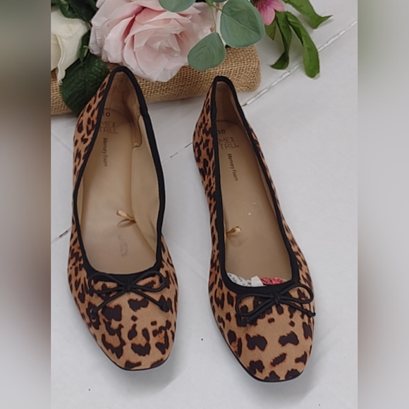 Time and Tru Shoes - Time and Tru Leopard Print Flats with Black Trim